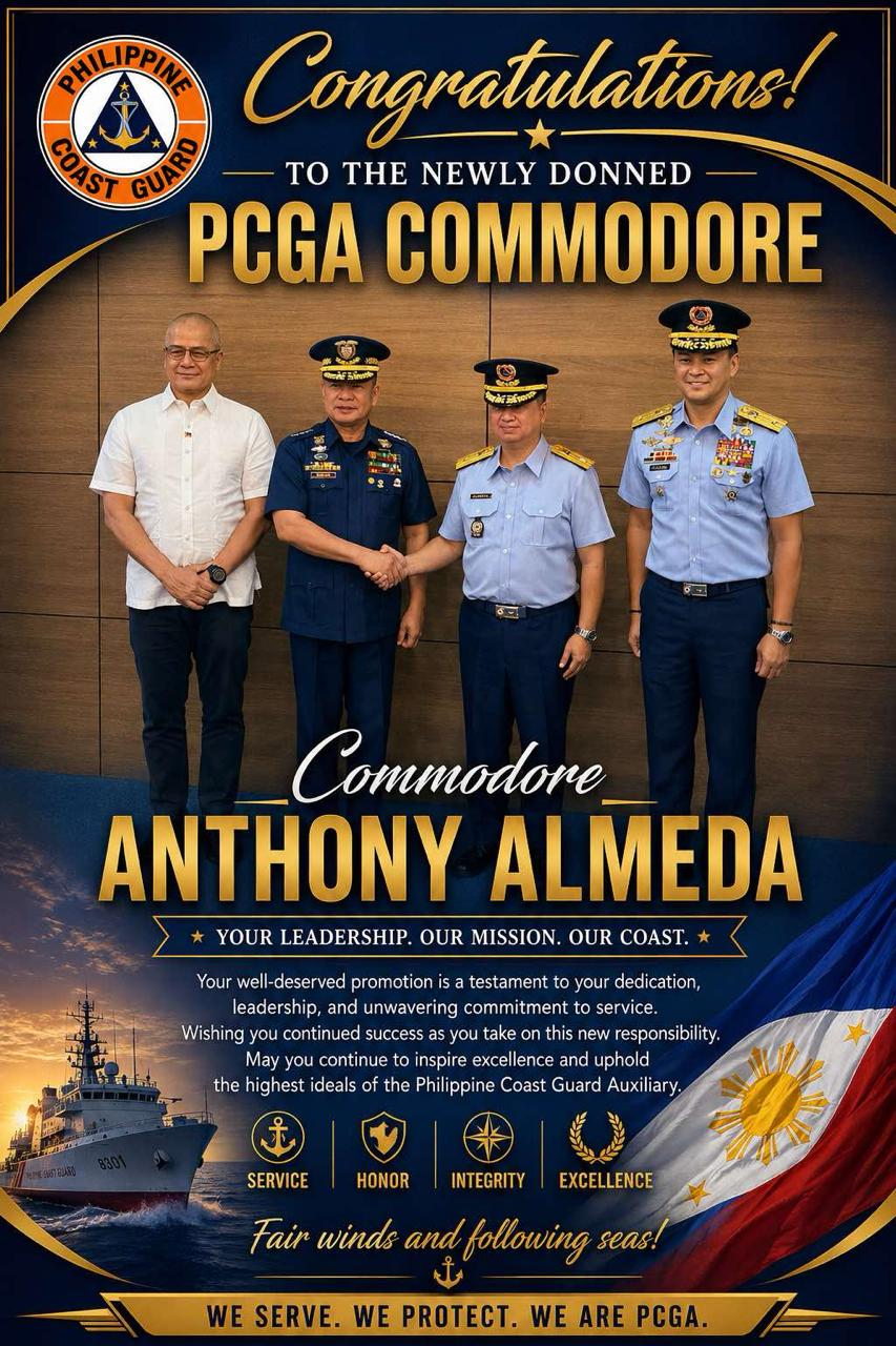 Congratulations, Commodore Anthony Almeda!